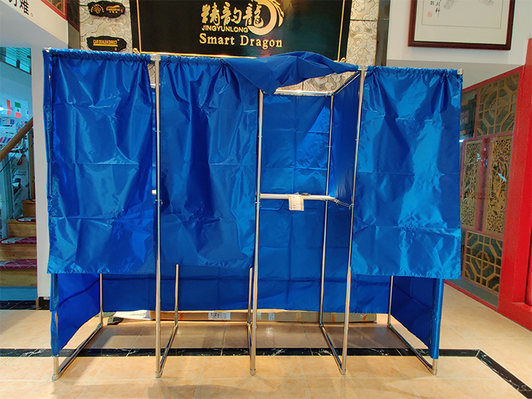 Cabina de votación de metal telescópica