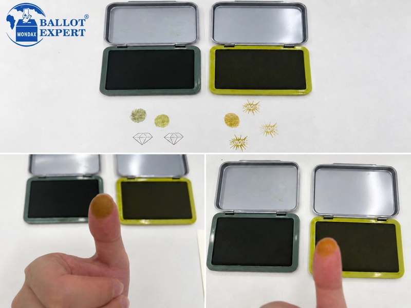 Fingerprint ink pad thumb and paper impression test Fingerprint ink pad thumb and paper impression test