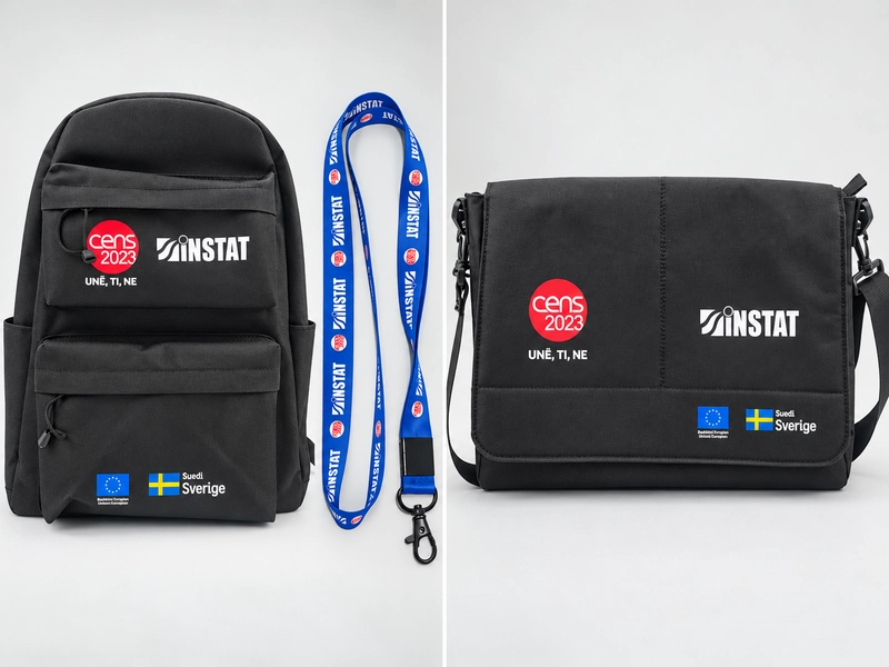 Albania election custom backpack and lanyard