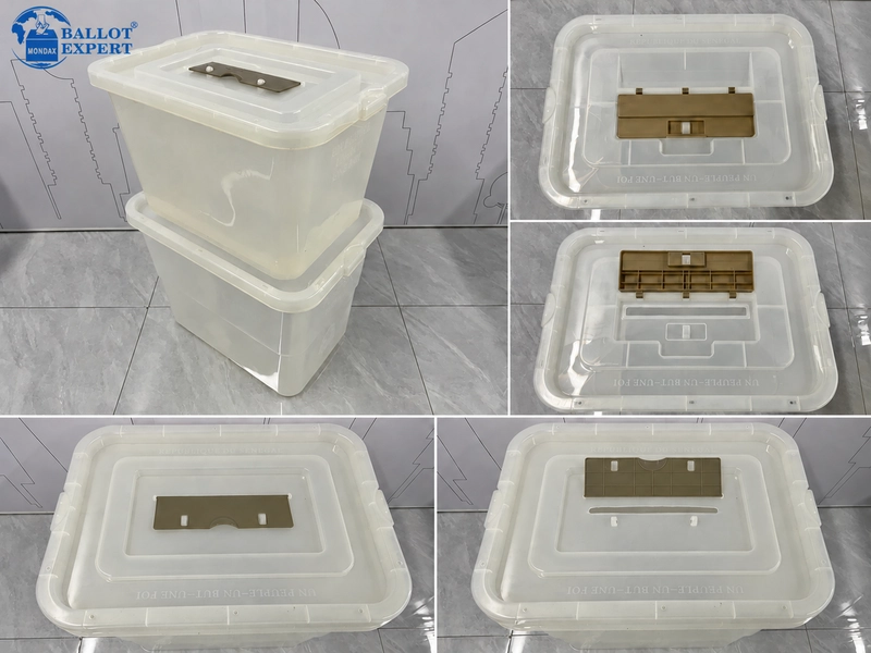 Senegal Plastic Ballot Boxes with Different Ballot Slot Designs
