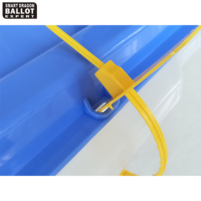 Plastic security seals for ballot boxes